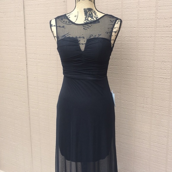 Sz 2 B Darlin Black Maxi Dress NWT - Picture 3 of 6